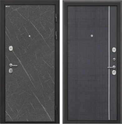 Дверь Интекрон Сицилия Remix (фурнитура хром) Гранит лава