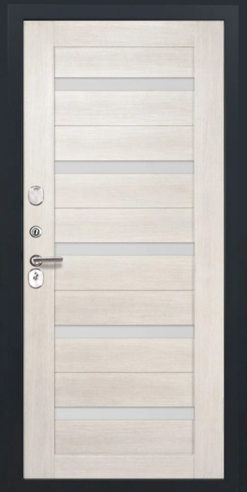 Входная дверь ДвериПРО Модель Л-46 СБ-1 (ст. белое, 16мм, Беленый дуб) DPRO228120 внутренняя сторона