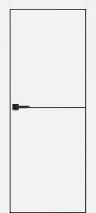 Межкомнатная дверь PX-19 черная кромка с 4-х ст. Белый