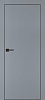 Межкомнатная дверь PX-1 черная кромка с 4-х ст. Серый матовый