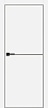 Межкомнатная дверь PX-19 черная кромка с 4-х ст. Белый