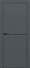 Межкомнатная дверь PX-19 черная кромка с 4-х ст. Графит матовый